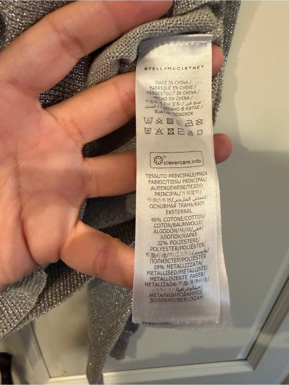 Stella McCartney Kids Shimmery Silver Cardigan